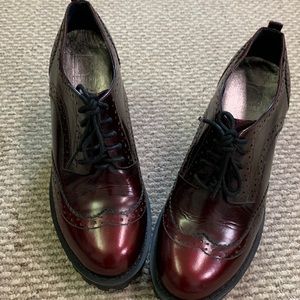 Chunky Heel lace up combat shoes